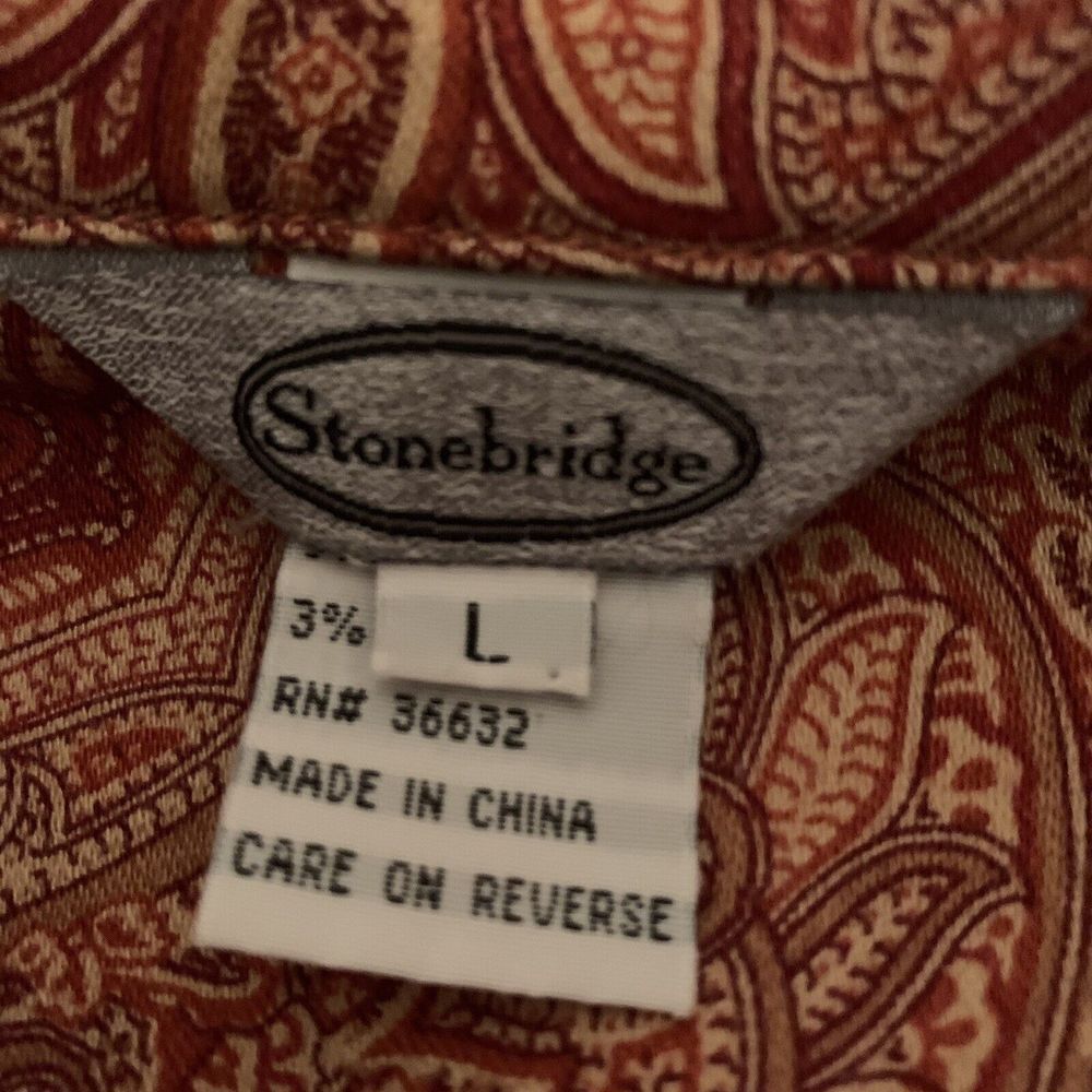 Stonebridge Shacket Womens Large Rust Orange Full… - image 6